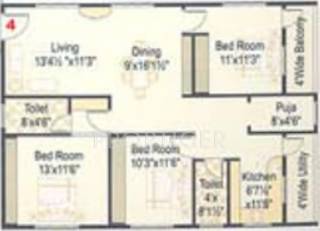 Sreemitra Heights (3BHK+2T (1,500 sq ft) + Pooja Room 1500 sq ft) Sreemitra Heights (3BHK+2T (1,500 sq ft) + Pooja Room 1500 sq ft)