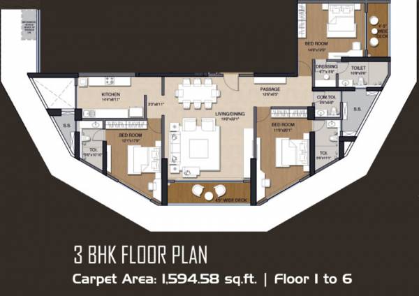 Tridhaatu Aranya (3BHK+3T (1,595 sq ft) 1595 sq ft) Tridhaatu Aranya (3BHK+3T (1,595 sq ft) 1595 sq ft)