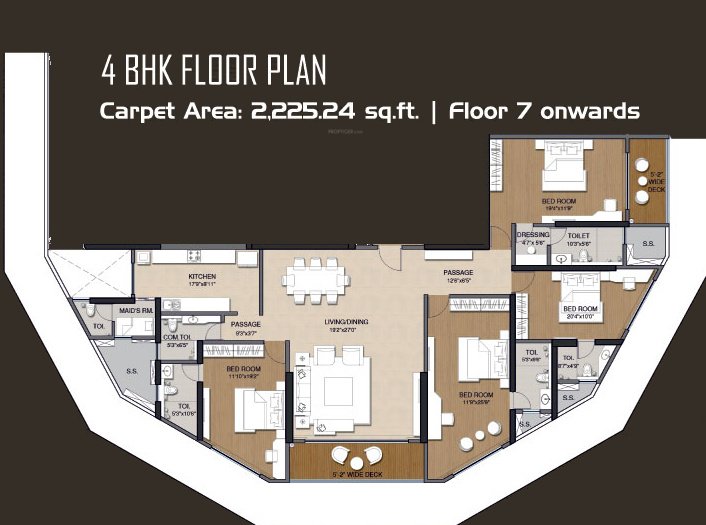Tridhaatu Aranya (4BHK+5T (2,225 sq ft) + Servant Room 2225 sq ft)
