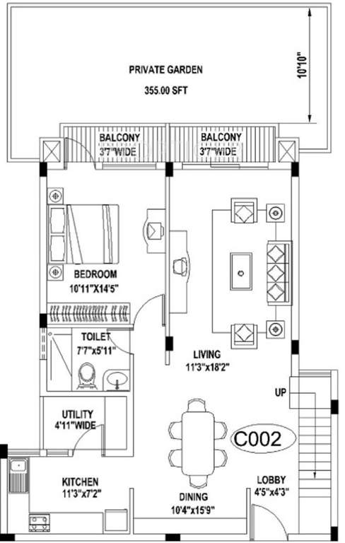 Skyline Constructions Blueberry Hills (3BHK+3T (2,421 sq ft) 2421 sq ft)