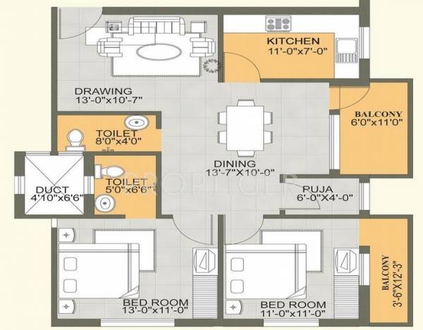 Skyline Sky Tower (2BHK+2T (1,068 sq ft) 1068 sq ft) Skyline Sky Tower (2BHK+2T (1,068 sq ft) 1068 sq ft)