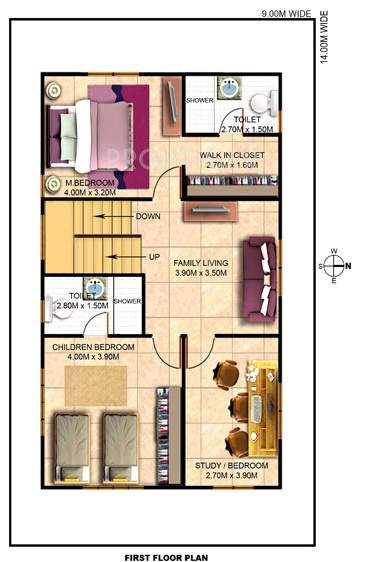Pruksa Global Silvana (3BHK+3T (1,356 sq ft) + Study Room 1356 sq ft)
