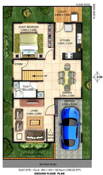 Pruksa Global Silvana (3BHK+3T (1,356 sq ft) + Study Room 1356 sq ft)
