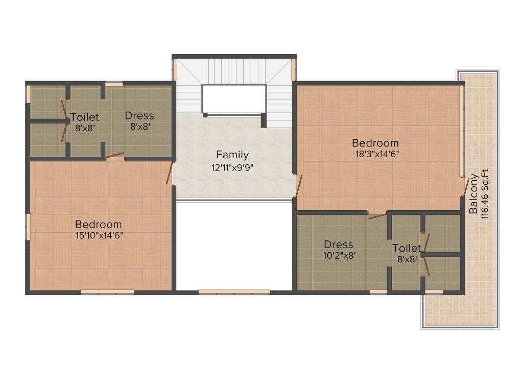 Shravanthi Oakridge (4BHK+4T (3,531 sq ft) 3531 sq ft)