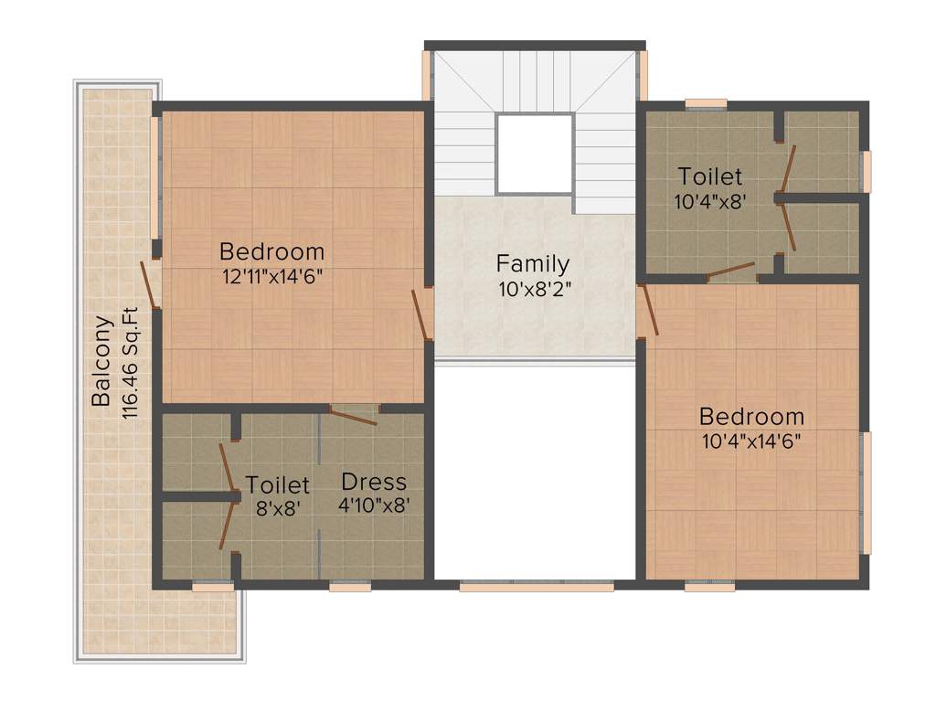Shravanthi Oakridge (4BHK+4T (2,551 sq ft) 2551 sq ft)