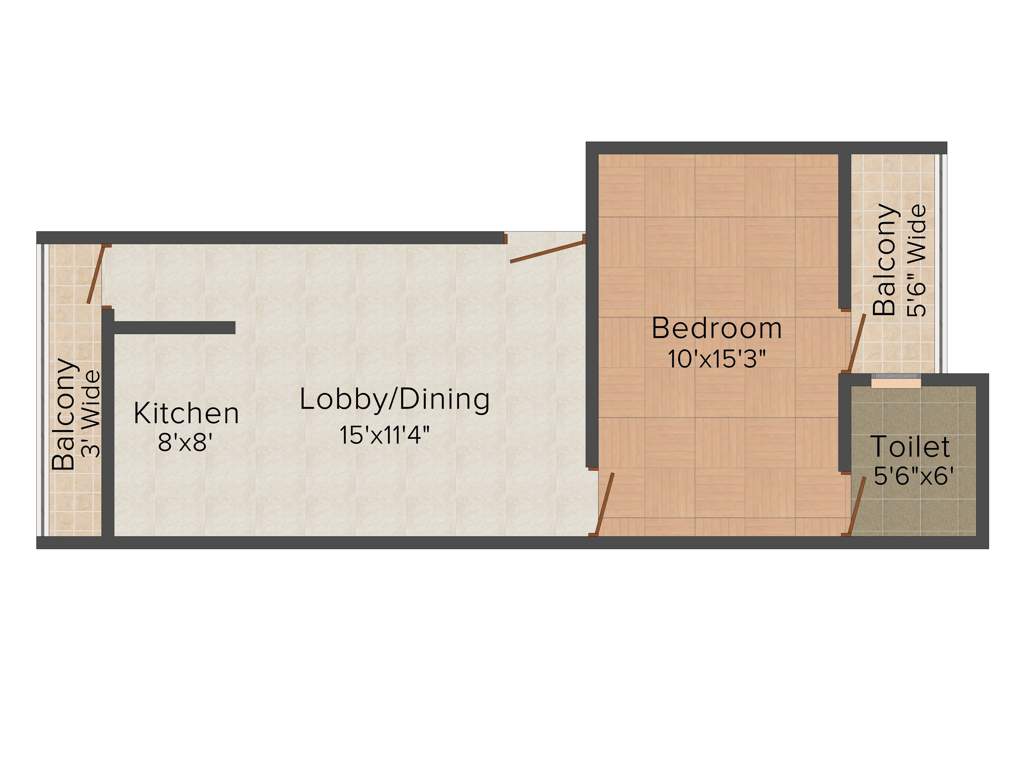 Suparas Kalmia Floors (1BHK+1T (680 sq ft) 680 sq ft)