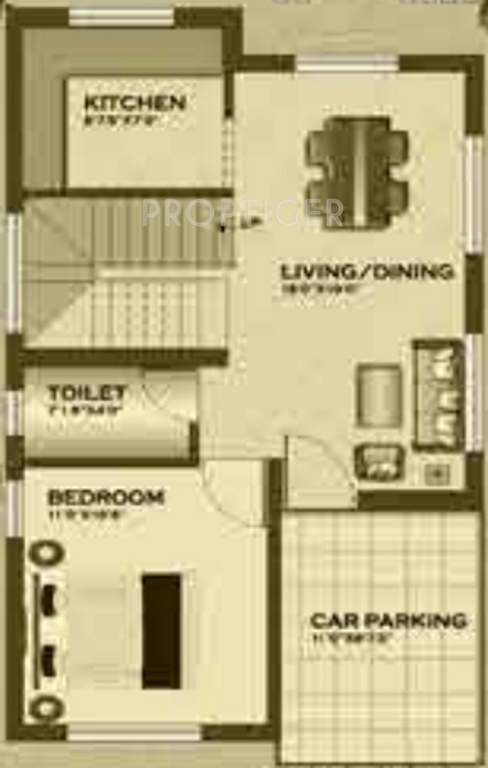 VIP Asheville (2BHK+2T (1,003 sq ft) 1003 sq ft)
