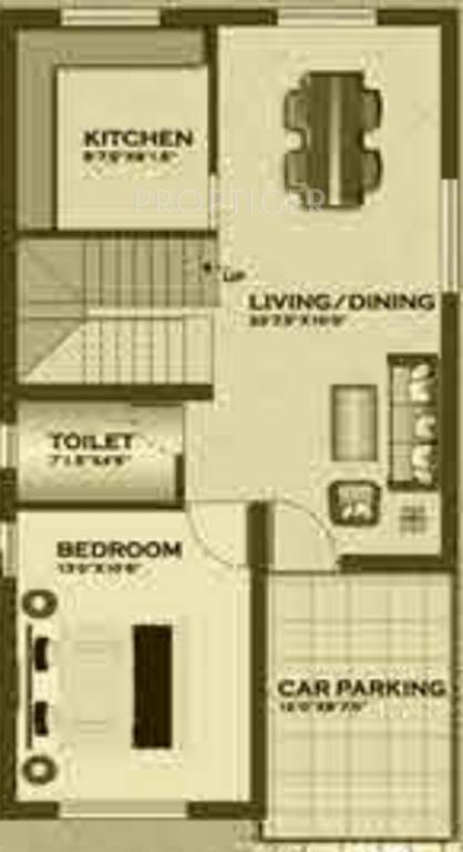 VIP Asheville (2BHK+2T (1,201 sq ft) 1201 sq ft)