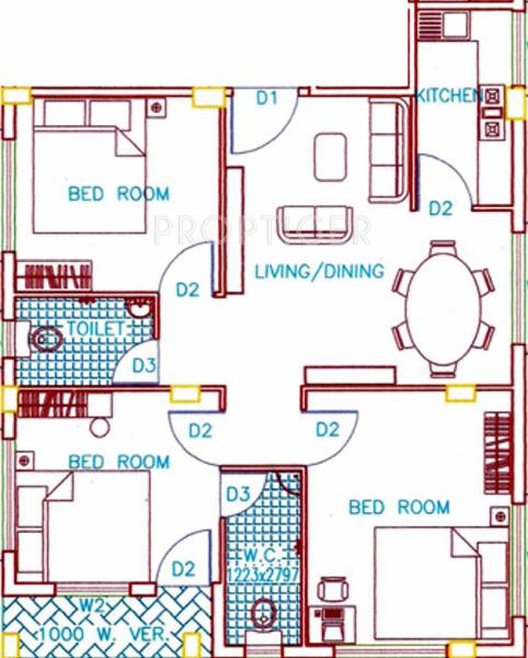 Royal Uddayan (3BHK+2T (1,250 sq ft) 1250 sq ft)