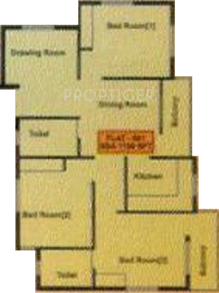 Krishna Mansion (3BHK+3T (1,100 sq ft) 1100 sq ft)