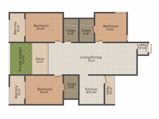 Samruddhi Rhythm (3BHK+3T (1,570 sq ft) 1570 sq ft) Samruddhi Rhythm (3BHK+3T (1,570 sq ft) 1570 sq ft)