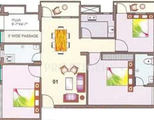 Ridhi Sai Niketan (3BHK+2T (1,090 sq ft) + Pooja Room 1090 sq ft)