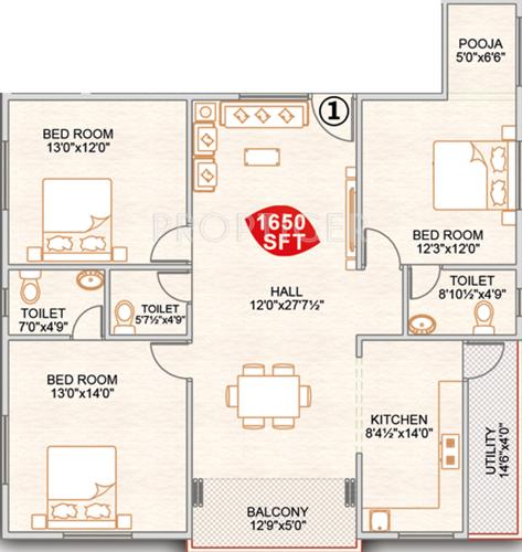 Navya NuElegance (3BHK+3T (1,650 sq ft) + Pooja Room 1650 sq ft) Navya NuElegance (3BHK+3T (1,650 sq ft) + Pooja Room 1650 sq ft)