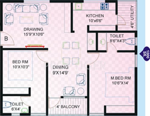 Navya NuCastle (2BHK+2T (1,000 sq ft) 1000 sq ft)