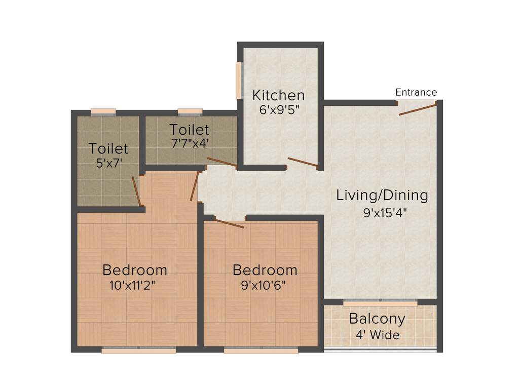 Jain Dream Pratham (2BHK+2T (860 sq ft) 860 sq ft)