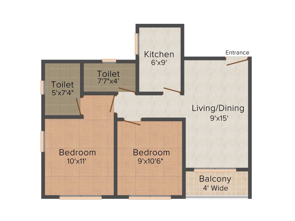 Jain Dream Pratham (2BHK+2T (850 sq ft) 850 sq ft)
