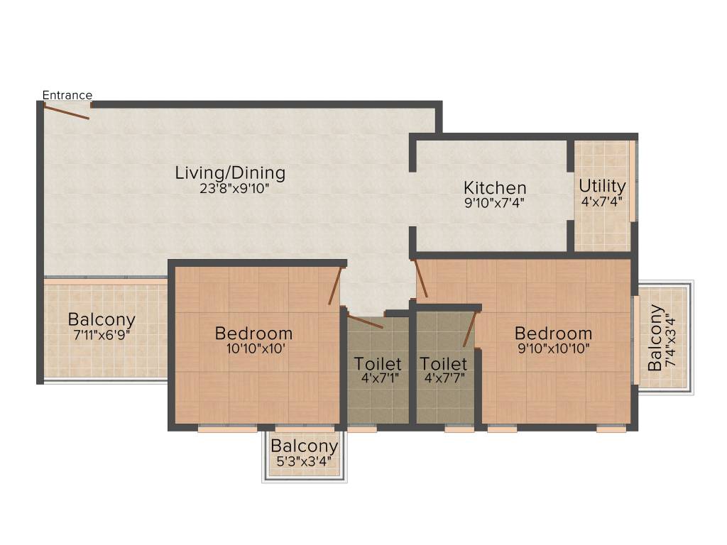 Sunpaul Alna (2BHK+2T (1,050 sq ft) 1050 sq ft) Sunpaul Alna (2BHK+2T (1,050 sq ft) 1050 sq ft)