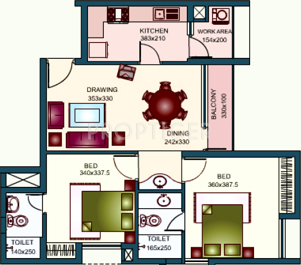 Seiken East End (2BHK+2T (1,129 sq ft) 1129 sq ft) Seiken East End (2BHK+2T (1,129 sq ft) 1129 sq ft)