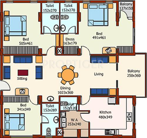 Seiken Sailwind (3BHK+4T (2,181 sq ft) 2181 sq ft)