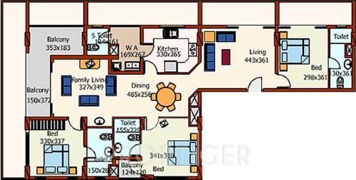 Seiken Sailwind (3BHK+4T (1,929 sq ft) 1929 sq ft)