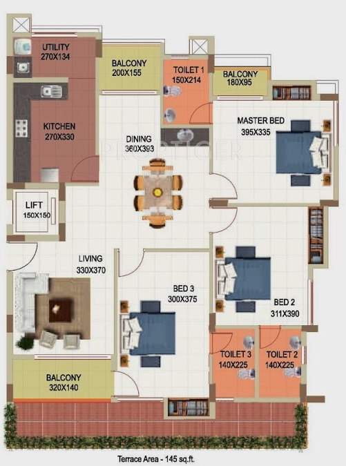 Sowparnika Bhavani (3BHK+3T (1,725 sq ft) 1725 sq ft)