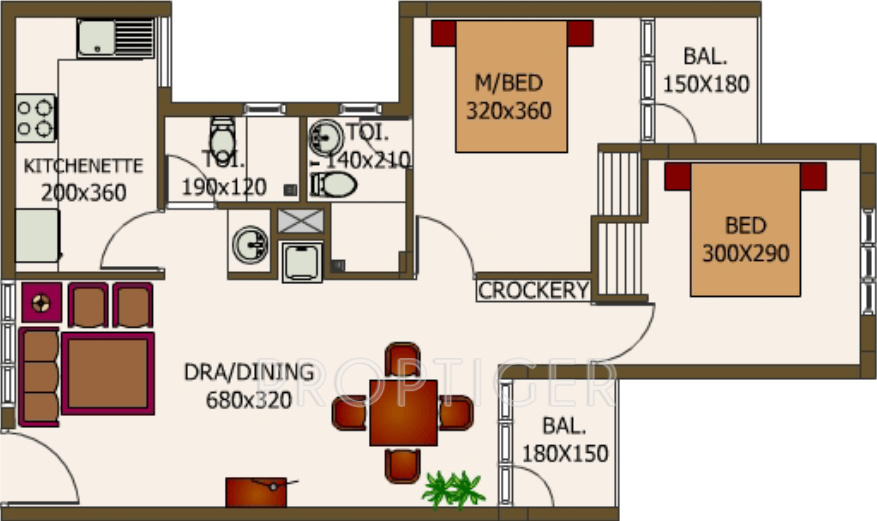 Dew The Craft (2BHK+2T (922 sq ft) 922 sq ft)