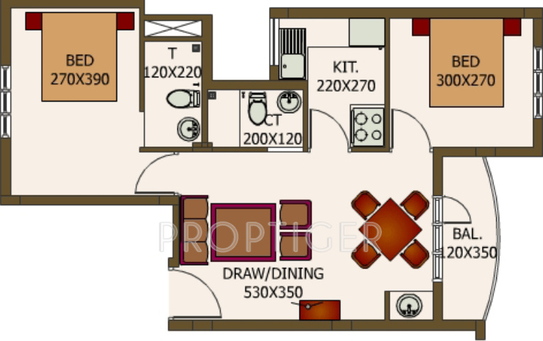Dew The Craft (2BHK+2T (833 sq ft) 833 sq ft) Dew The Craft (2BHK+2T (833 sq ft) 833 sq ft)