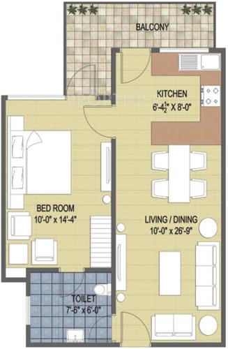 Avalon Shree Ji Dham (1BHK+1T (800 sq ft) 800 sq ft)