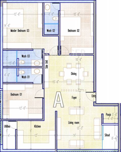 Vinayagar Strand (3BHK+3T (1,855 sq ft) + Pooja Room 1855 sq ft) Vinayagar Strand (3BHK+3T (1,855 sq ft) + Pooja Room 1855 sq ft)