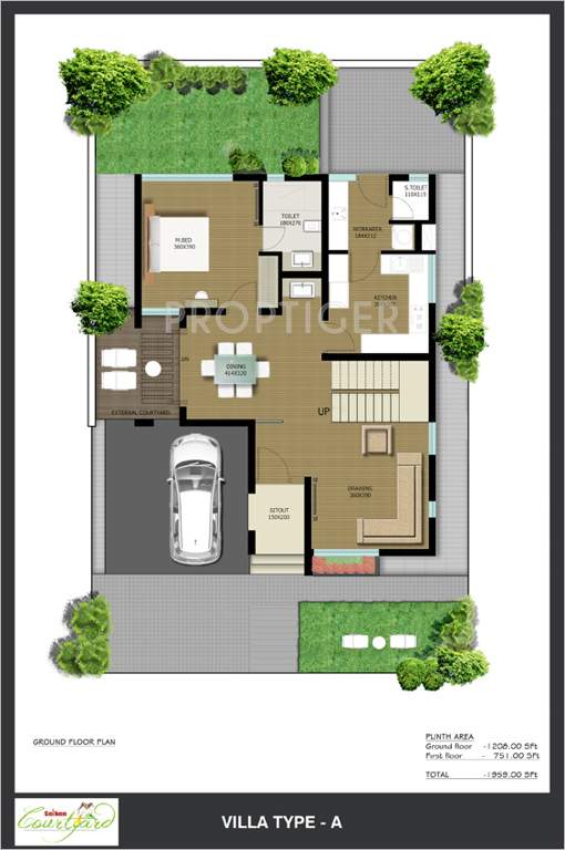 Seiken Courtyard (3BHK+4T (1,959 sq ft) 1959 sq ft)