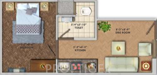 Deswal Shivalik Springs Apartments (1BHK+1T (300 sq ft) 300 sq ft)