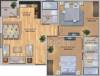 Deswal Shivalik Springs Apartments (2BHK+2T (810 sq ft) 810 sq ft)