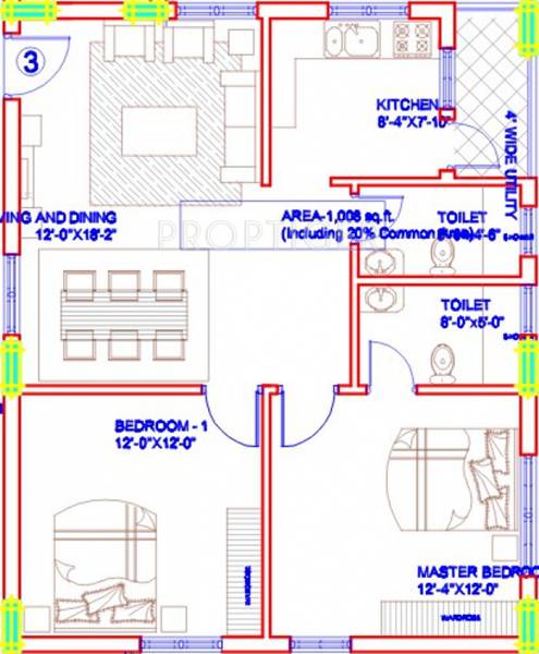 Vinayagar Brundavan (2BHK+2T (1,008 sq ft) 1008 sq ft)