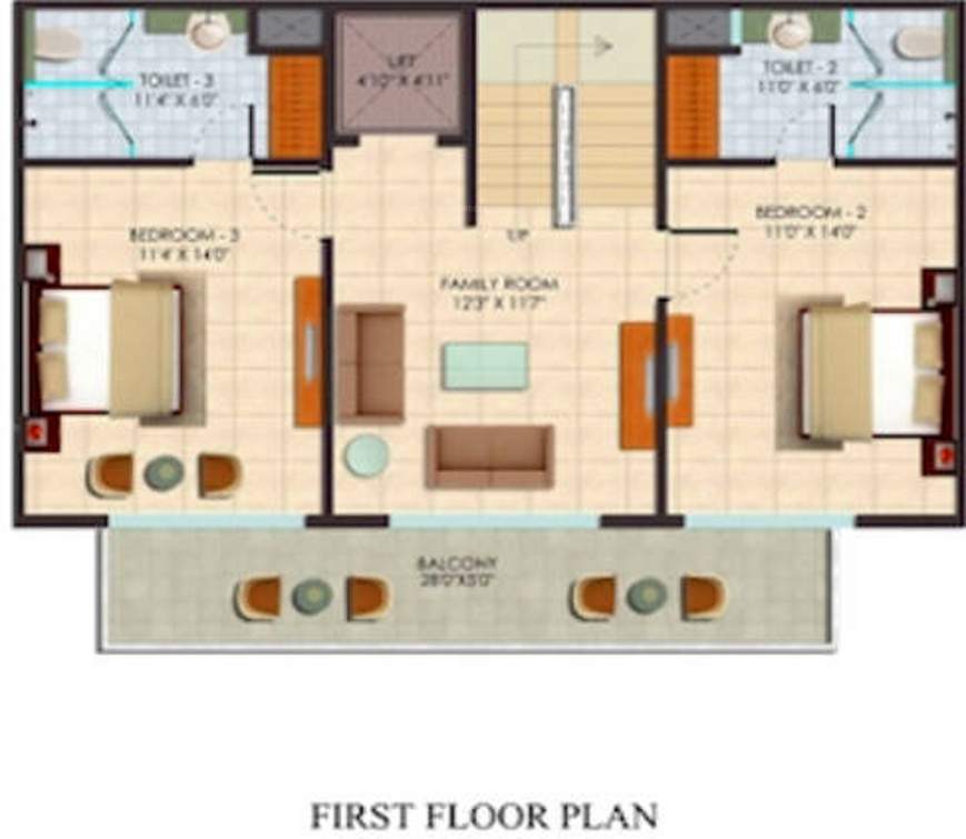 Supertech Sports City Villas (4BHK+5T (2,405 sq ft) + Servant Room 2405 sq ft)