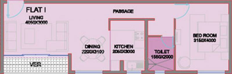 Shrachi Nakshatra Heights (1BHK+1T (855 sq ft) 855 sq ft)