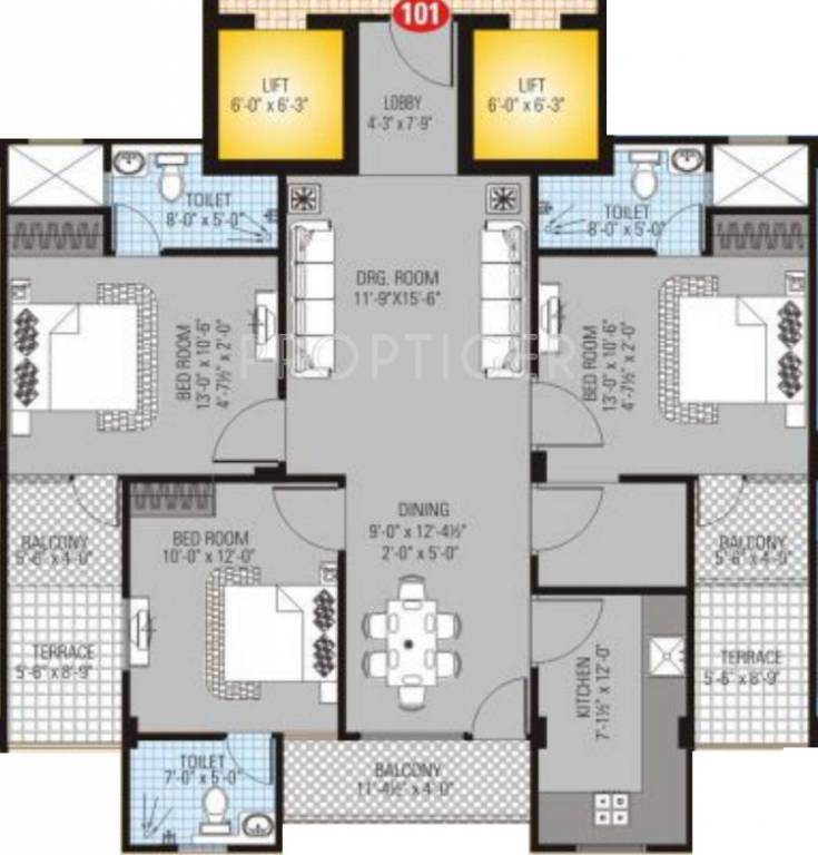 SDC Dav (3BHK+3T (1,615 sq ft) 1615 sq ft) SDC Dav (3BHK+3T (1,615 sq ft) 1615 sq ft)