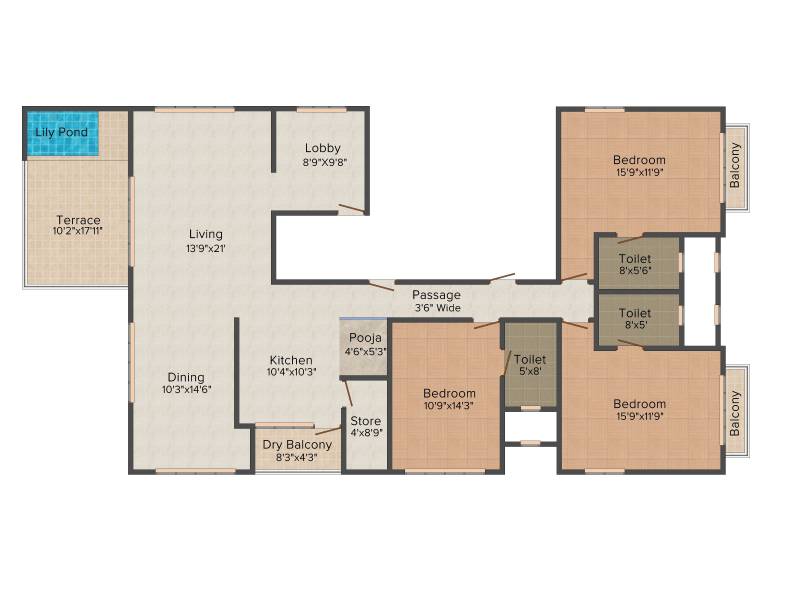 Stark Bhakti Royale (3BHK+3T (2,290 sq ft) + Pooja Room 2290 sq ft)
