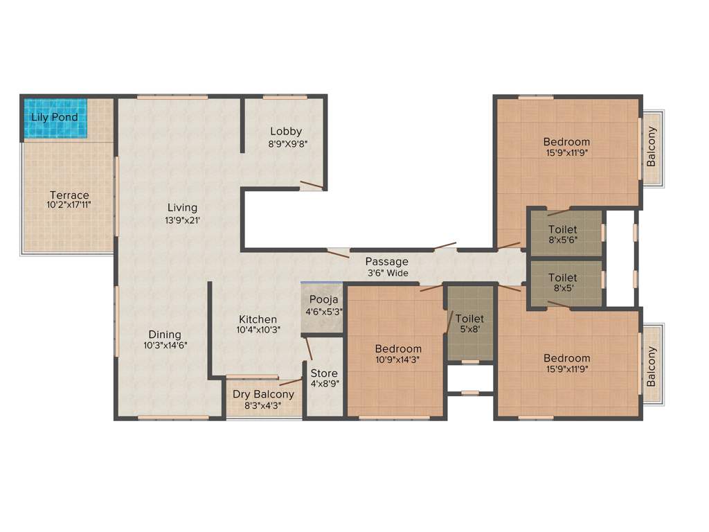 Stark Bhakti Royale (3BHK+3T (2,290 sq ft) + Pooja Room 2290 sq ft)