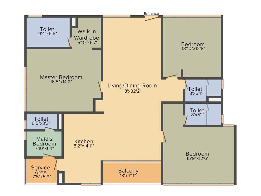 Aliens Space Station Township (3BHK+3T (2,208 sq ft) + Servant Room 2208 sq ft)