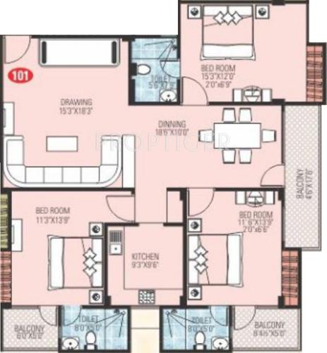 SDC Ganesh Kripa (3BHK+3T (2,000 sq ft) 2000 sq ft)