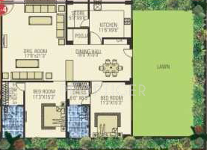 SDC Kalpvriksha (2BHK+2T (1,770 sq ft) + Pooja Room 1770 sq ft)