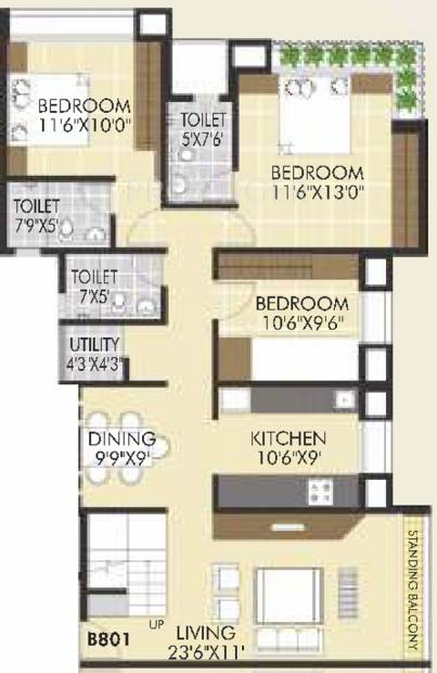 Suyash Opal Enclave (3BHK+3T (1,630 sq ft) 1630 sq ft)