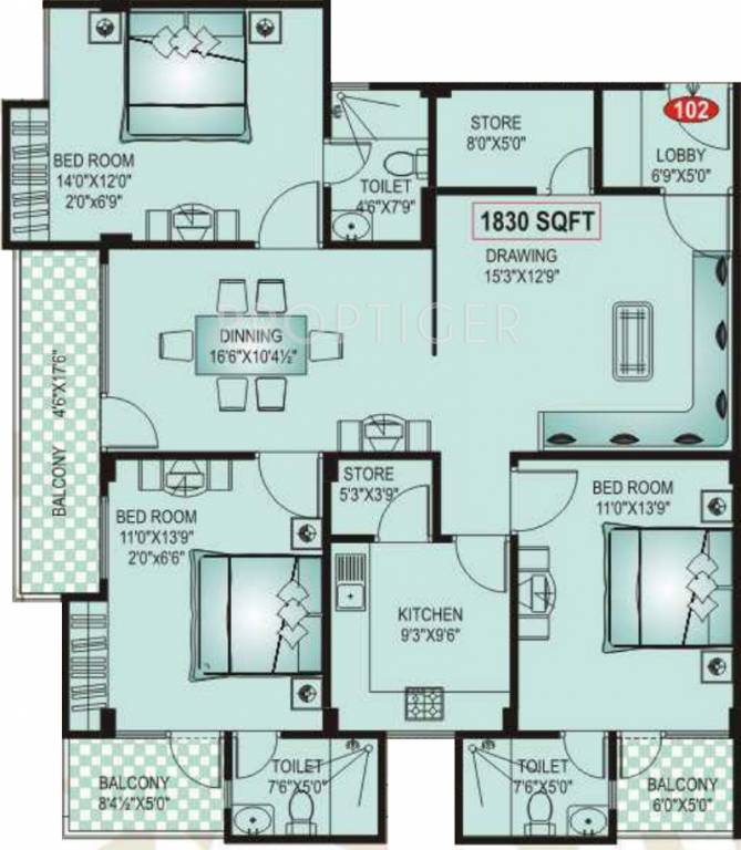 SDC Golden Jewel (3BHK+3T (1,830 sq ft) 1830 sq ft) SDC Golden Jewel (3BHK+3T (1,830 sq ft) 1830 sq ft)