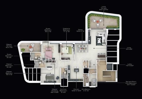 Gagan Gagan 33 (3BHK+4T (2,773 sq ft) Servant Room 2773 sq ft) Gagan Gagan 33 (3BHK+4T (2,773 sq ft) Servant Room 2773 sq ft)