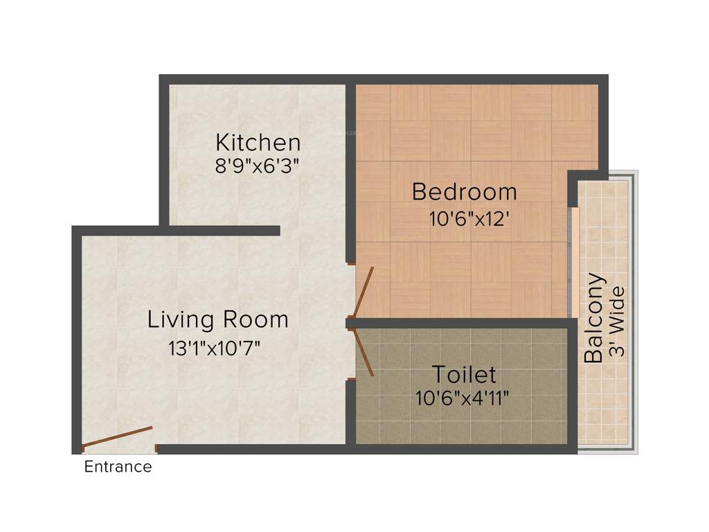Omson Nature Valley (1BHK+1T (650 sq ft) 650 sq ft)