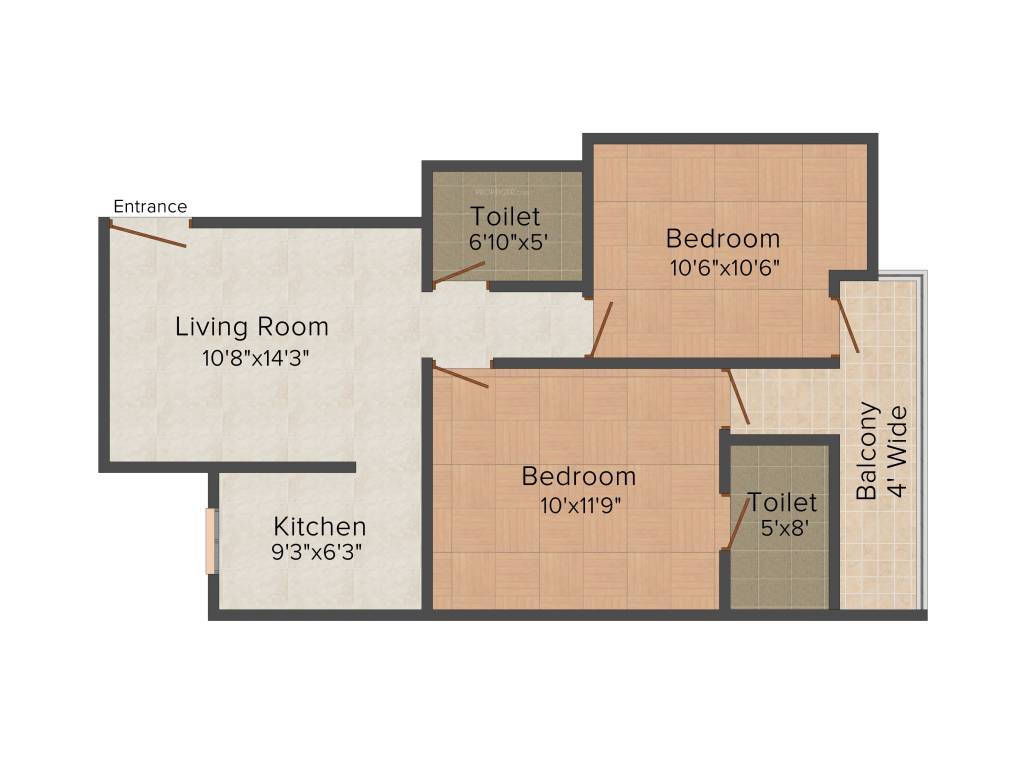 Omson Nature Valley (2BHK+2T (960 sq ft) 960 sq ft)