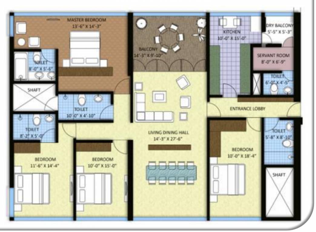 Ornate Grove Towers (4BHK+4T (2,977 sq ft) + Servant Room 2977 sq ft)