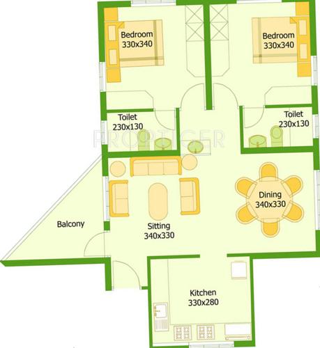Flairalliance Trine Phase I (2BHK+2T (1,152 sq ft) 1152 sq ft) Flairalliance Trine Phase I (2BHK+2T (1,152 sq ft) 1152 sq ft)