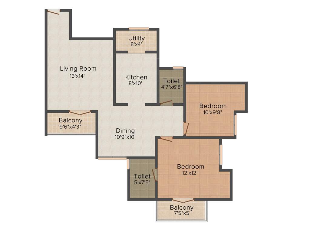 Jain Tufnell Park (2BHK+2T (1,000 sq ft) 1000 sq ft)