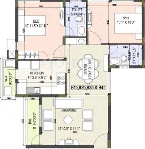 Coromandel Coral Roselin (2BHK+2T (1,204 sq ft) 1204 sq ft) Coromandel Coral Roselin (2BHK+2T (1,204 sq ft) 1204 sq ft)